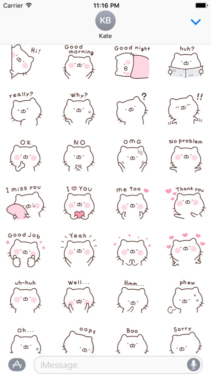 Lovely Kitty Sticker for iMessage