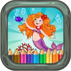 Activities of Mermaid little friend coloring book