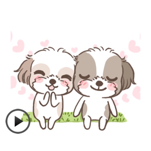 Animated Two Cute Dogs Stickers icon