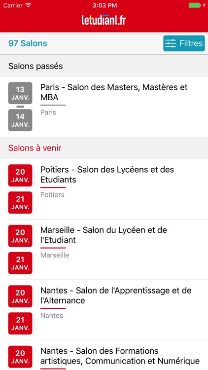 Salons de l'Etudiant: orientation, études, métiers