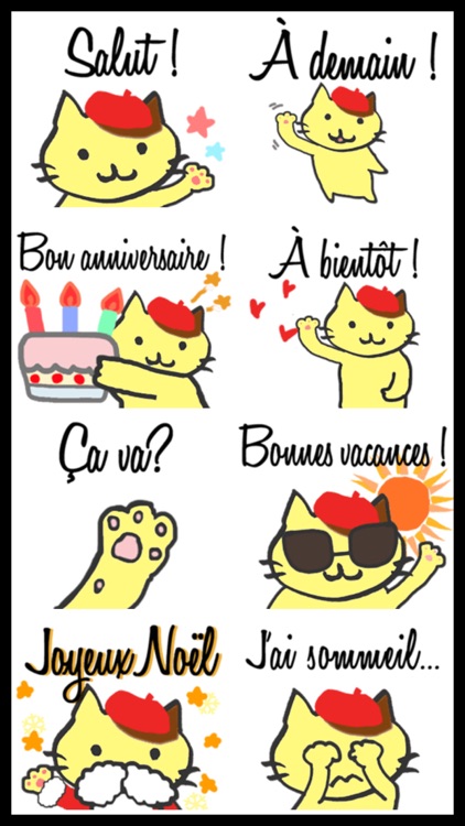 French Cat Sticker Pack