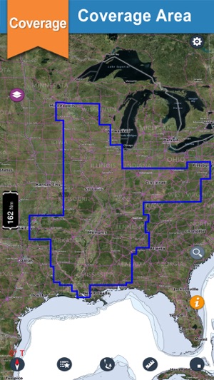 US Rivers GPS offline nautical chart for