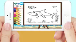 Game screenshot Морские акулы раскраски игра для детей взрослых бе hack
