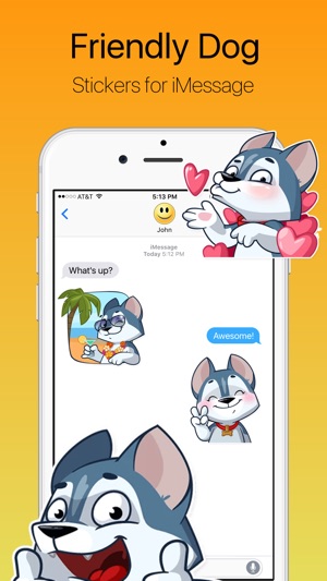 Cheerful Friendly Dog Stickers(圖1)-速報App