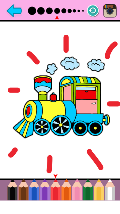 Trains Coloring Pages - Subway Train Games For Kid screenshot 4