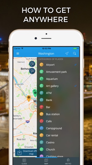 Washington Travel Guide with Offline Street Map(圖3)-速報App