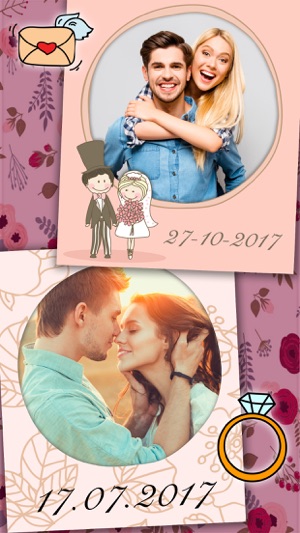 Romantic wedding photo frames & album ed