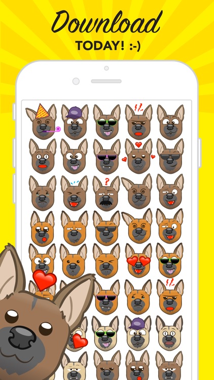 GerMoji - German Shepherd Emojis & Stickers! screenshot-4
