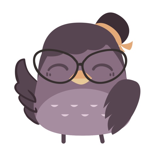 Nerdy Girl Owl - Sticker Pack iOS App