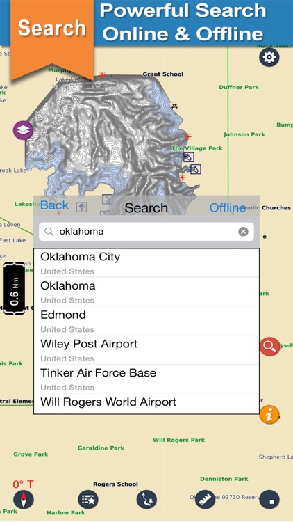 Oklahoma lake GPS offline nautical fishing charts screenshot-3