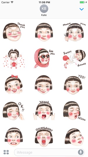 Yazmin The Lovely And Happy Girl English Stickers(圖1)-速報App