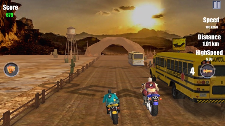 Bandit Motorcycle Rage 3D Asssult Race Free Games screenshot-4