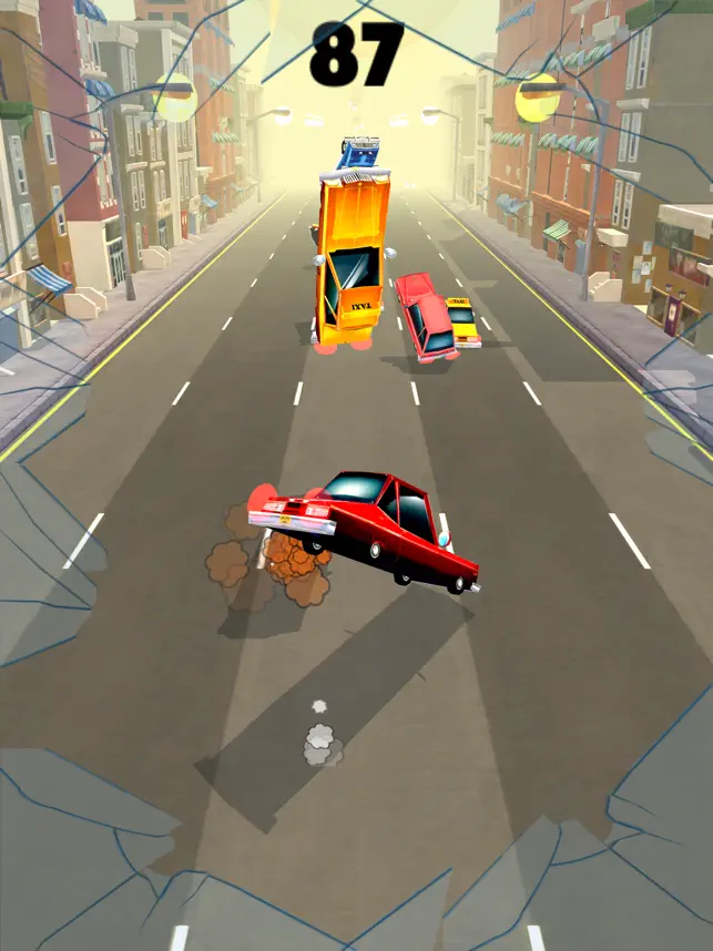 Captura de Pantalla 4 death town car crash  - carreras de autos juegos iphone