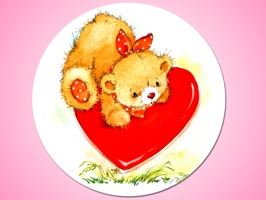 Teddy Bear I Love You Sticker Pack