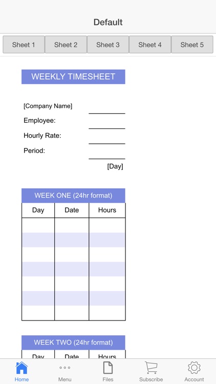 Business Timesheet