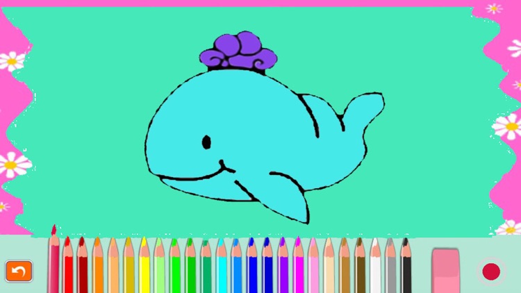 Shark tank and Sea animals coloring game for kid