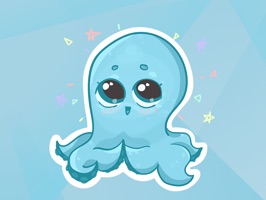 Sticker pack with a funny octopus in everyday IT and not-so-IT situations
