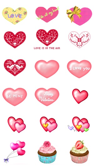 Love and Valentine Hearts Stickers for Messages(圖2)-速報App