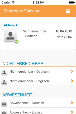 Enterprise Voicemail screenshot 2