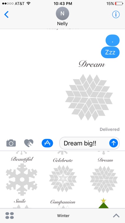 Winter snowflakes stickers