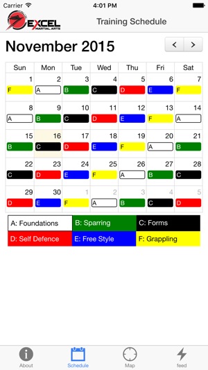 Excel Martial Arts App