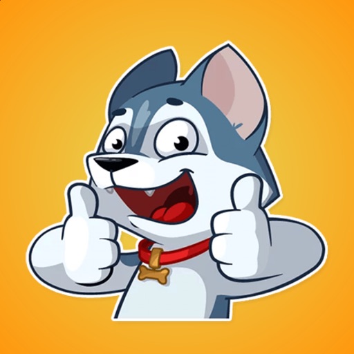 Cheerful Friendly Dog Stickers iOS App