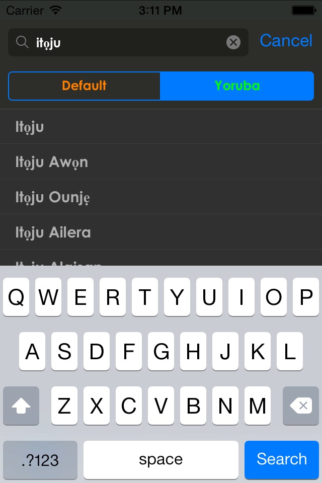 Yoruba Dictionary screenshot 2