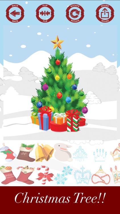 Decorate and create Christmas tree with stickers