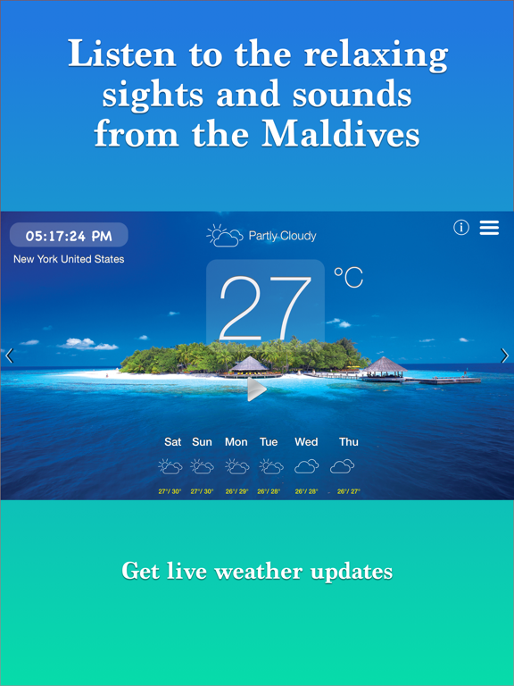 Screenshot #4 pour Maldives Weather, Sights & Sounds for Relaxation