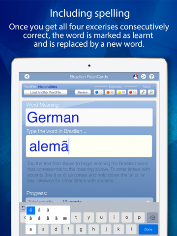 Learn Brazilian FlashCards for iPad screenshot 4