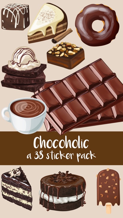 Chocoholic Chocolate Lover Sticker Pack