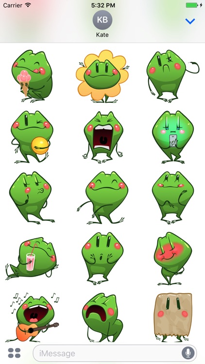 Emoji Cartoon Frog Stickers screenshot-3