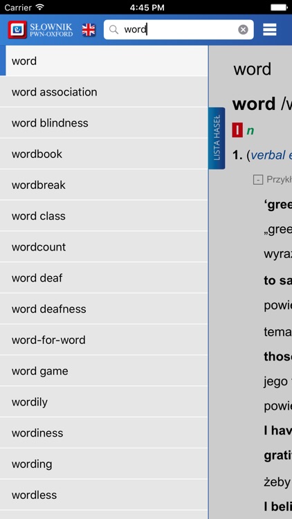 PWN-Oxford – Wielki słownik angielsko-polski screenshot-3