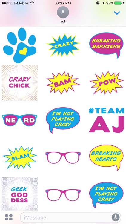 AJ Mendez Brooks Crazy Is My Superpower Stickers
