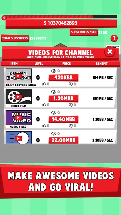 Tube Tycoon Simulator -Tap Tuber Idle Clicker Game