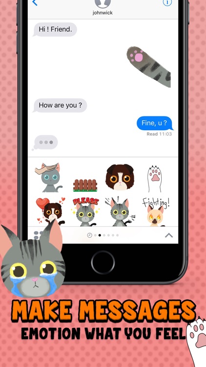 Cat & Kitten Stickers Emoji Keyboard Animal Themes