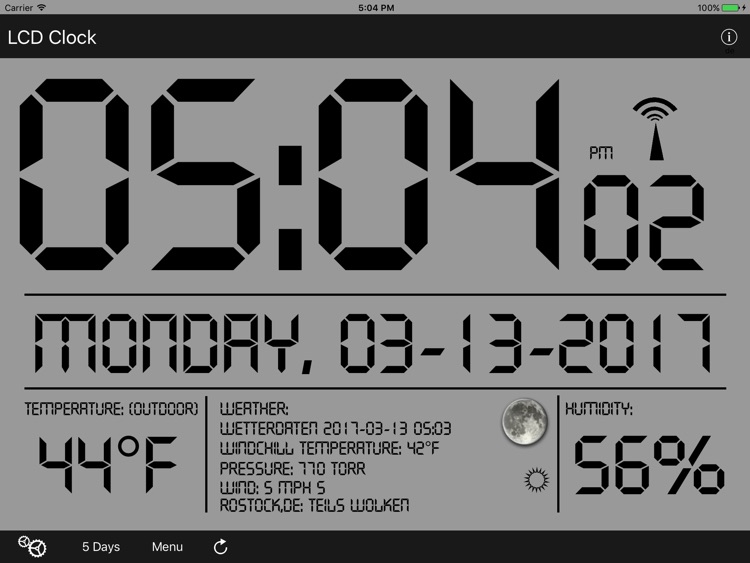 LCD Wallclock+Weather