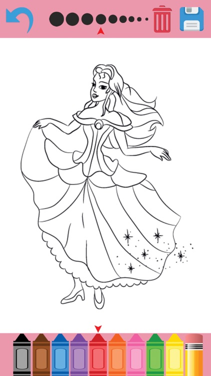 Pretty Princess Coloring Book Game for Kids screenshot-4