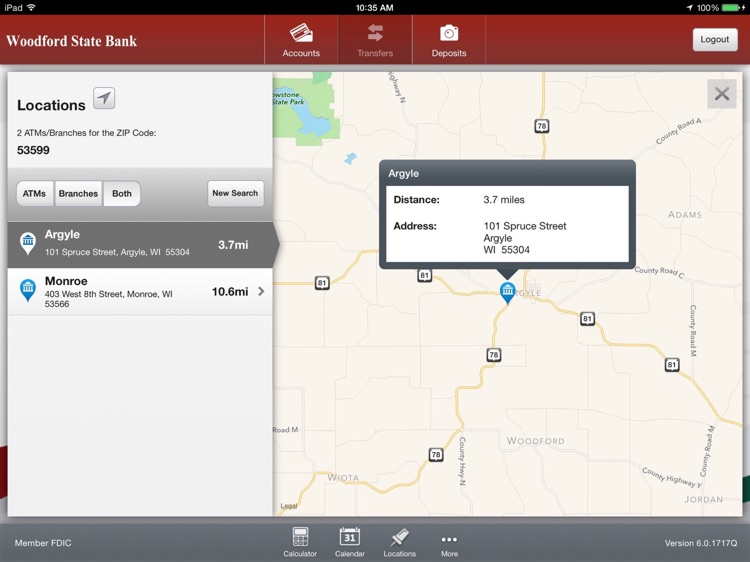 Woodford State Bank for iPad screenshot-4