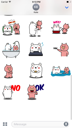 Animated PIg and BEAr Stickers(圖2)-速報App