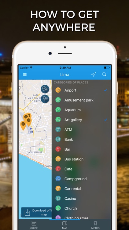 Lima Travel Guide with Offline Street Map!
