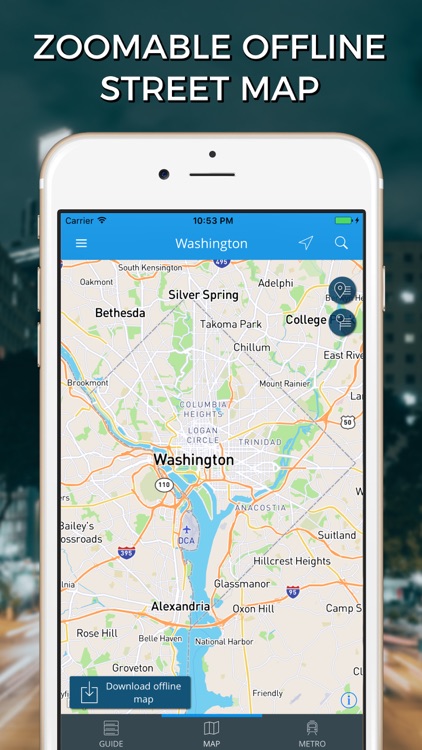 Washington Travel Guide with Offline Street Map screenshot-3