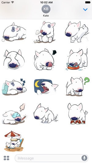 Funny Bull - Cute dog stickers for iMessage(圖3)-速報App