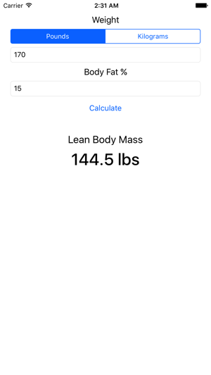 Lean Body Mass Calculator for Heath and 