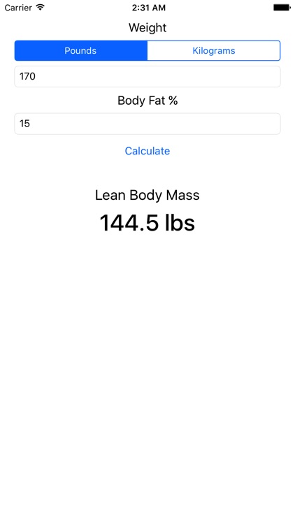 Lean Body Mass Calculator for Heath and Fitness