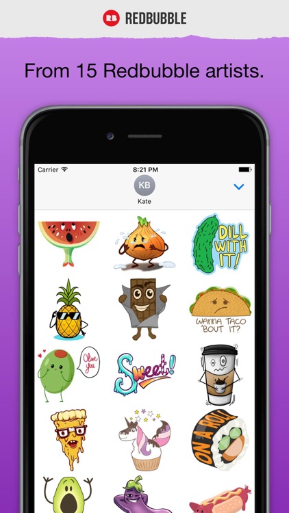Digital Sticker All-stars: Food