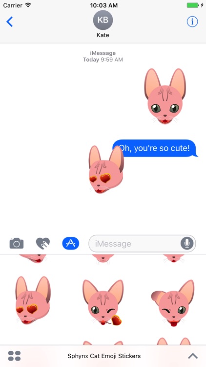 Sphynx Cat Stickers for iMessage