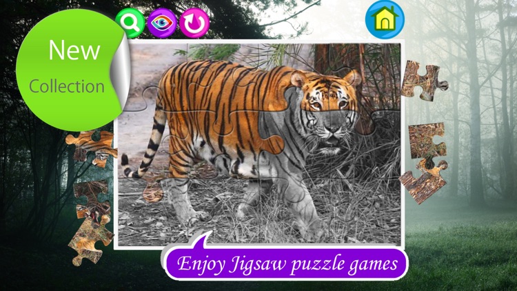 Animals in forest jigsaw puzzle games for kids