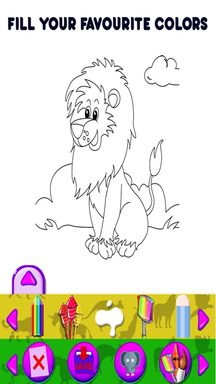 Animal Kids Coloring Book