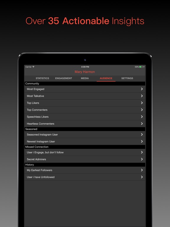 screenshot 4 for followers tracker tool for instagram analytics - who are my most engaged instagram followers